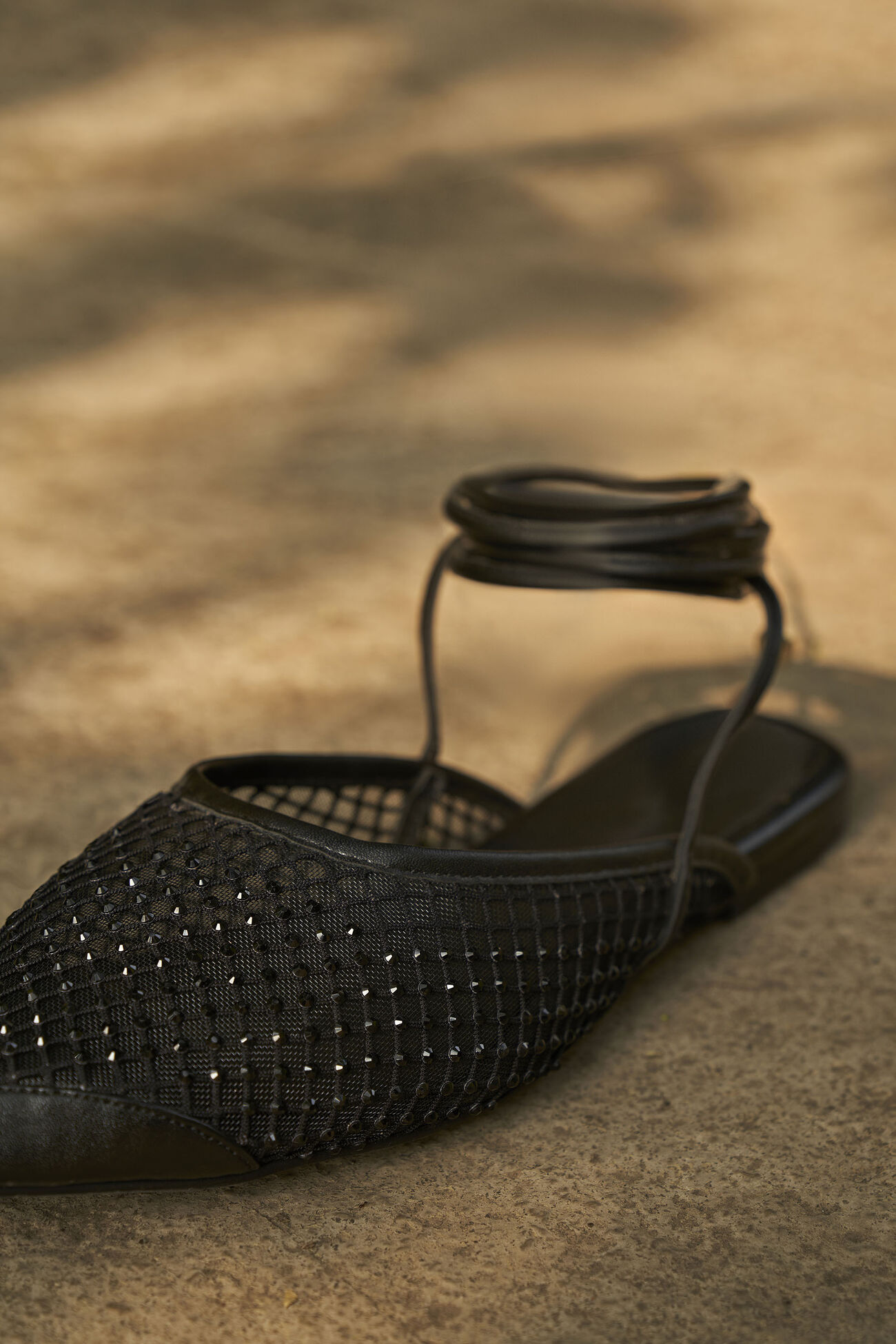 Siofra Ankle-Tie Mules, Black, image 5